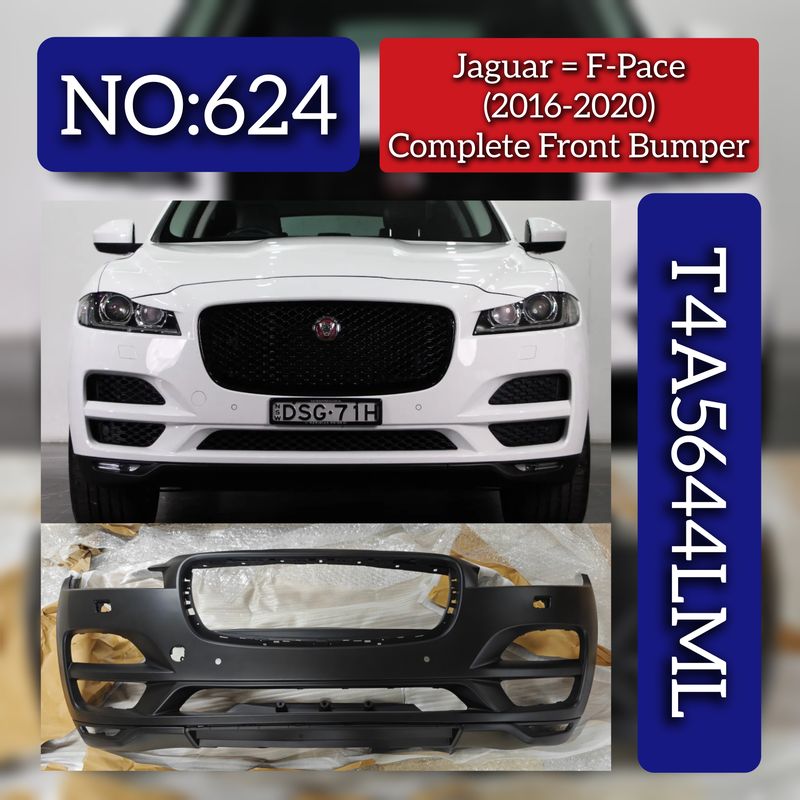 Complete Front Bumper T4A5644LML Compatible With Jaguar F-Pace (2016-2020) Tag No.624