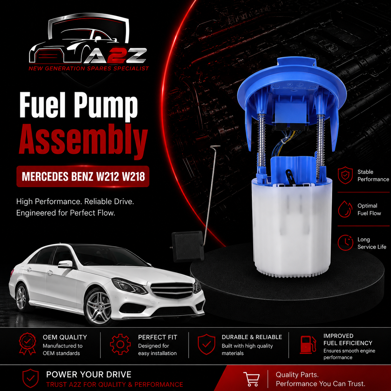 Fuel Pump Assembly 2184700394 Compatible With Mercedes Benz W212 W218