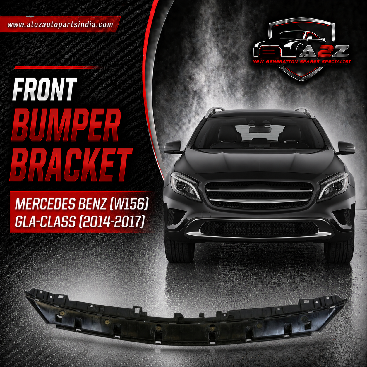 Front Bumper Bracket A1568850465 1568850465 Compatible With Mercedes Benz (W156) GLA-Class (2014-2017) Tag No.549