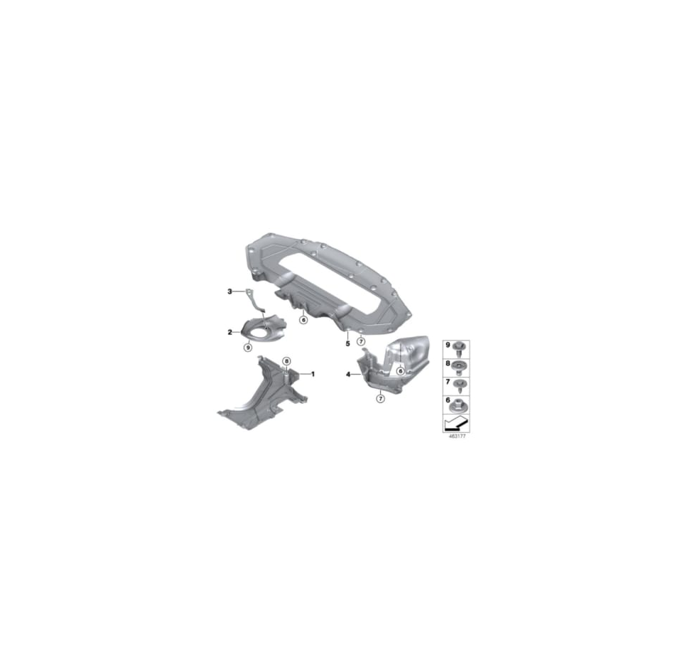 Underbody Sheild Left 51758491261 & Right 51758491262 Compatible With BMW 7 SERIES G12 LCI (2020-2022) Tag No.6-7