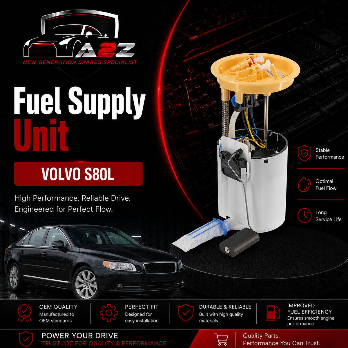 Fuel Supply Unit 31201958 31336427 31336672 31336697 31372877 Compatible With VOLVO S80L