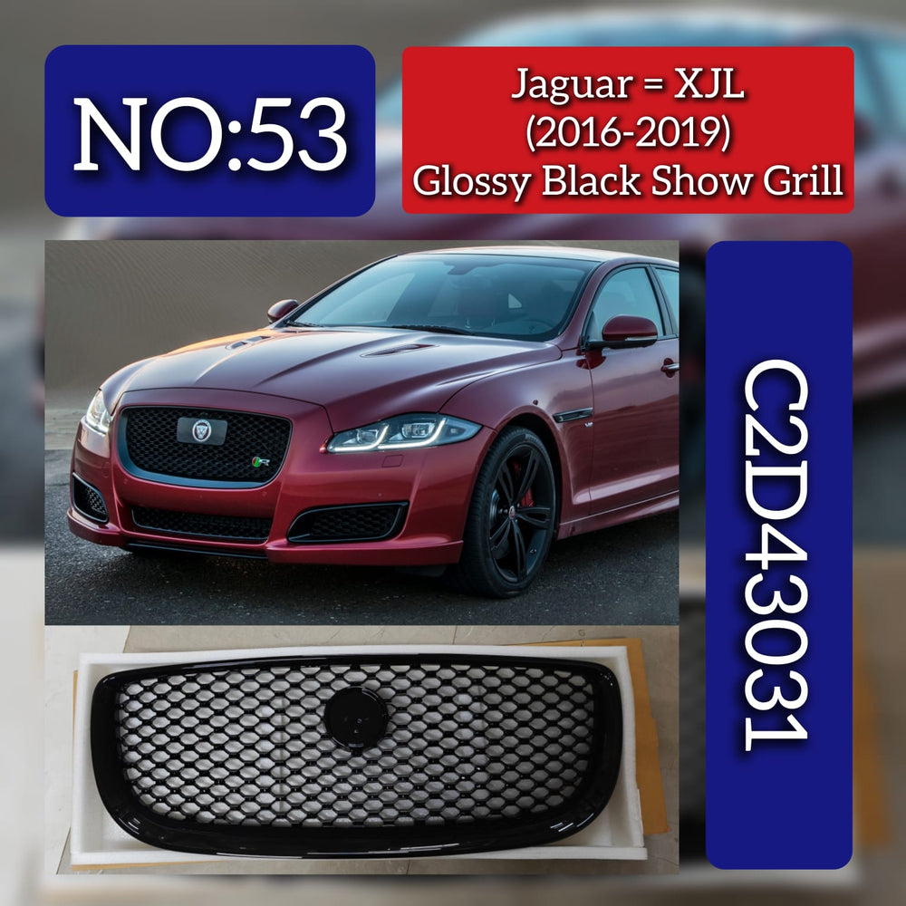 Glossy Black Show Grill C2D43031 Compatible With Jaguar XJL (2016-2019) Tag No.53