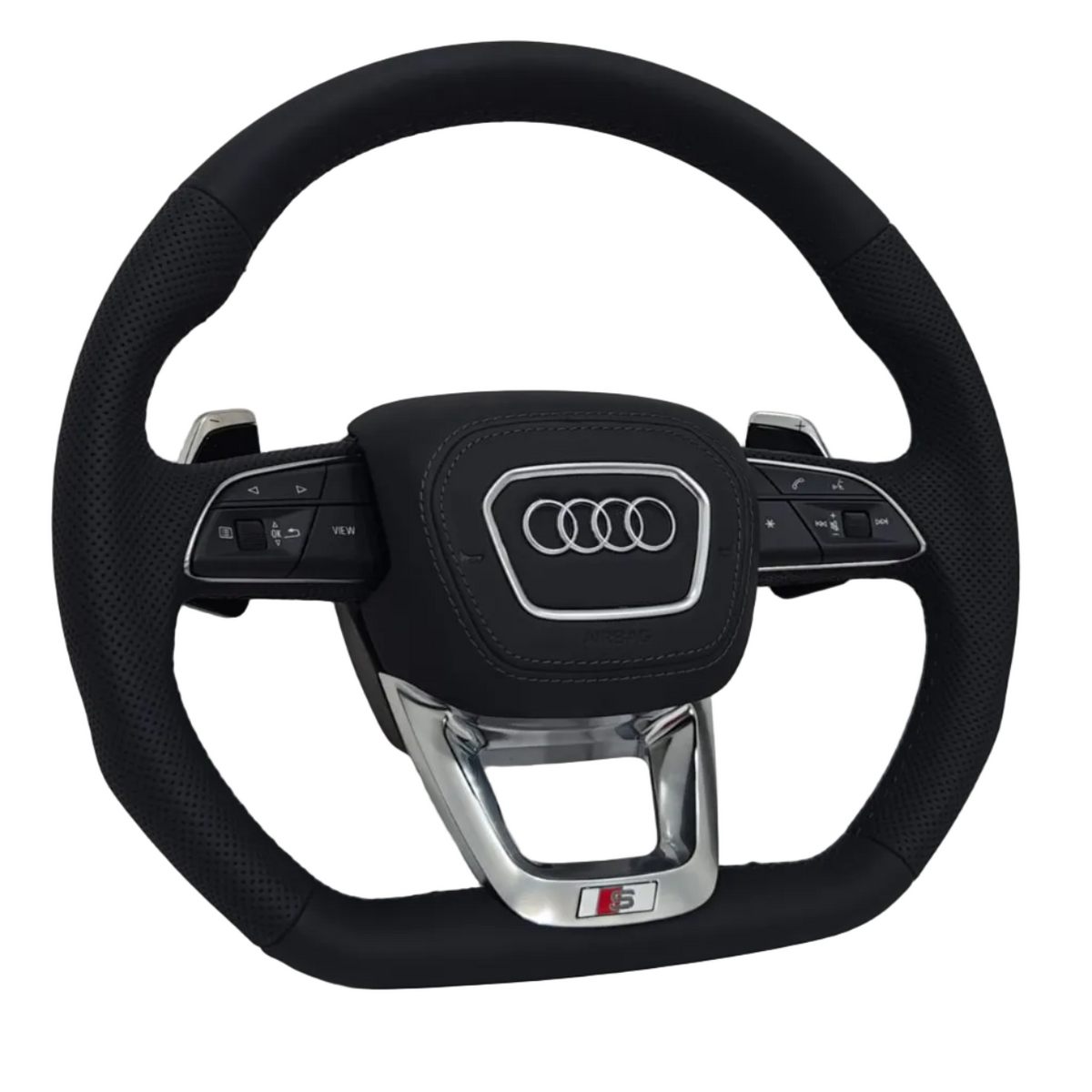 SQ5 Leather Black Steering Wheel Compatible With Audi Q5