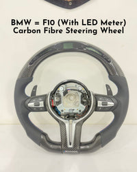 Carbon Fiber Steering Wheel (With LED Meter) Compatible With BMW F10