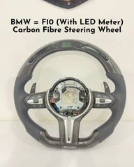 Carbon Fiber Steering Wheel (With LED Meter) Compatible With BMW F10