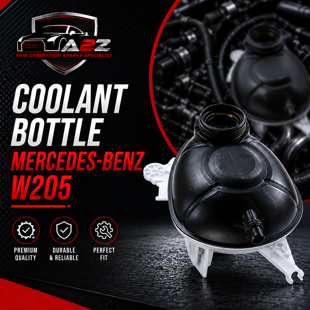 Coolant Bottle 2055000049 A2055000049 Compatible With MERCEDES-BENZ C-CLASS W205 Tag-B-13