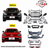 Conversion Bumper Kit Compatible With Porsche Panamera 970 (2009-2016) Upgrade  To 2017 Turbo 7 Style  (Shipping Cost Not Included In Price)