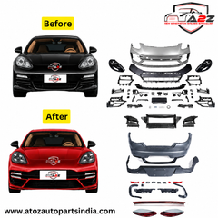 Conversion Bumper Kit Compatible With Porsche Panamera 970 (2009-2016) Upgrade  To 2017 Turbo 7 Style  (Shipping Cost Not Included In Price)