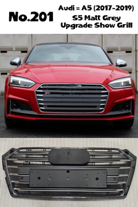 S5 Matt Grey Upgrade Show Grill Compatible With Audi = A5 (2017-19) Tag No.201