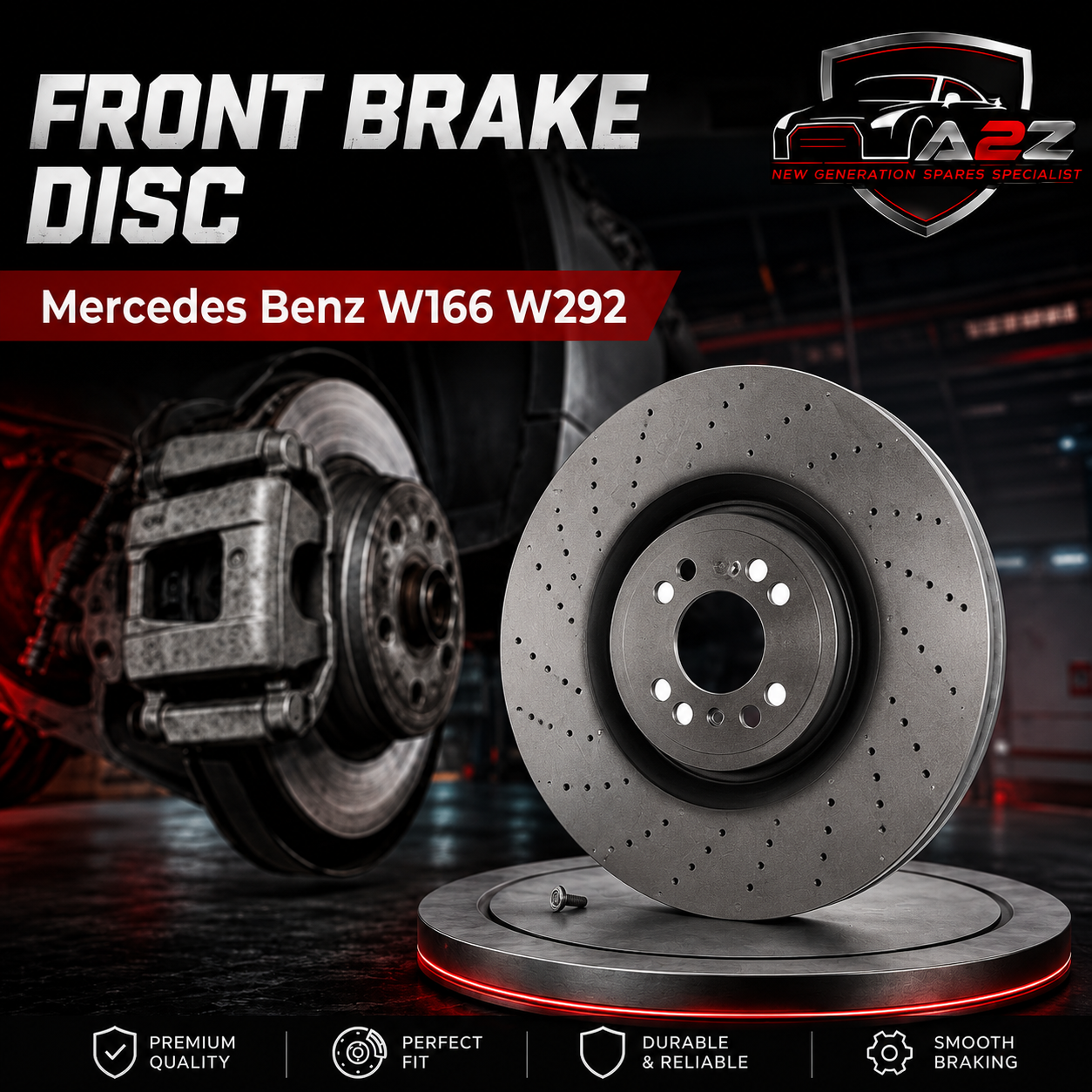 Front Brake Disc 1664210912 Compatible With Mercedes Benz W166 W292