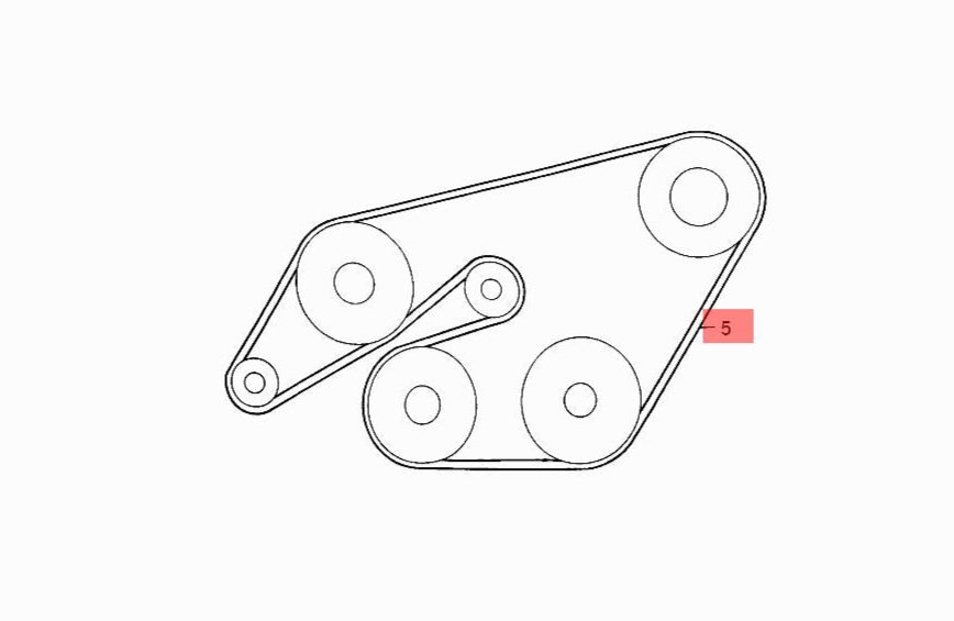 Multi Rib Belt 6PK2000 A0089979092 Compatible With MERCEDES-BENZ C-CLASS (W204) CLS (C218) GLE (W166) M-CLASS (W166) (CONTINENTAL)