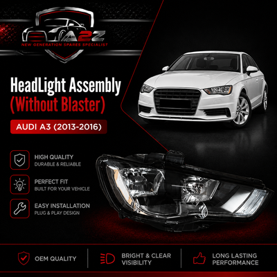 Headlight Headlamp Left & Right  (Without Blaster) Compatible With AUDI A3 (2013-2016) Tag No.162