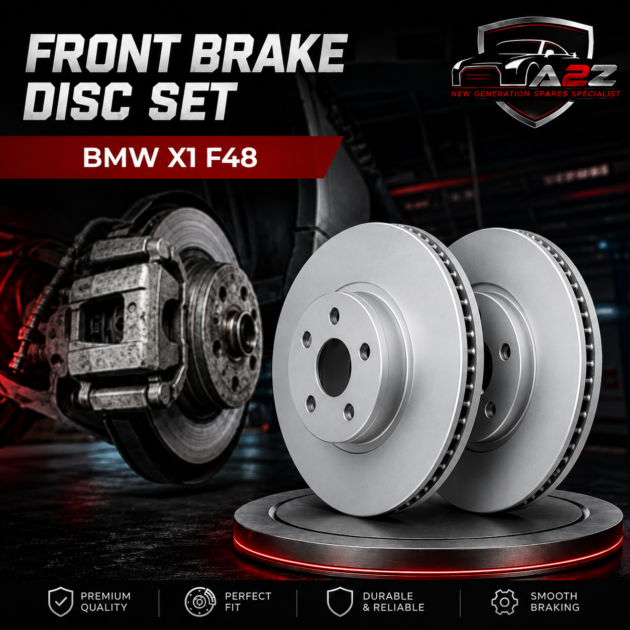Front Brake Disc Set 34116865713 34116799353 34116860961 Compatible With BMW X1 F48