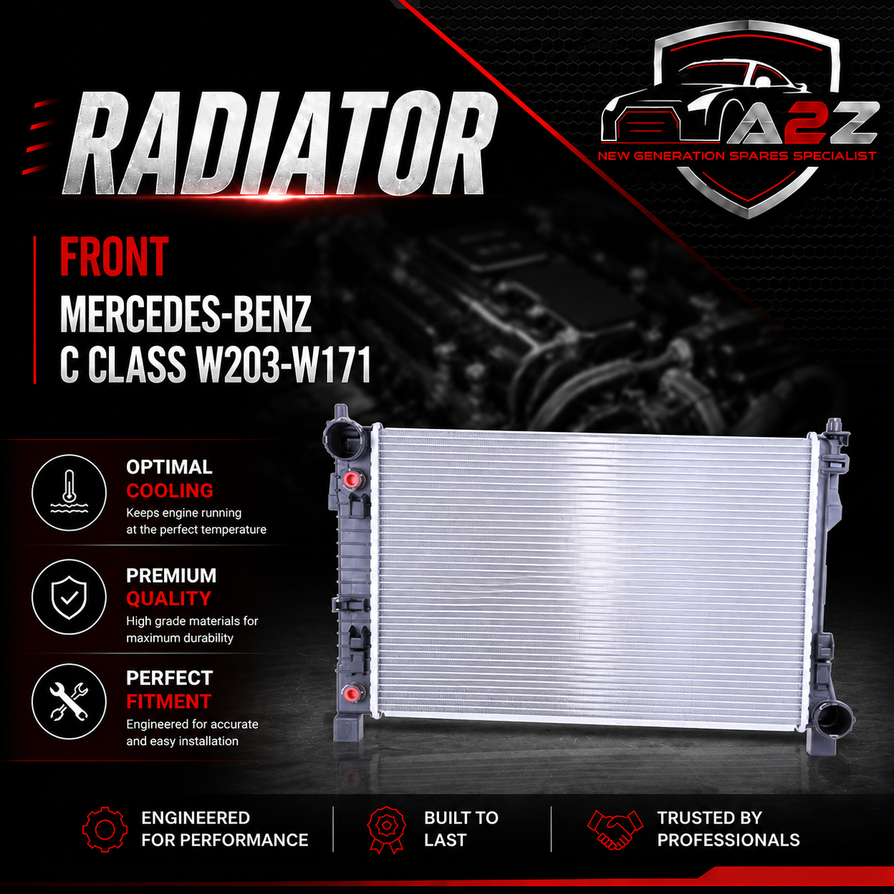 Radiator  2035000503 Compatible with  Mercedes-Benz  C CLASS W203-W171