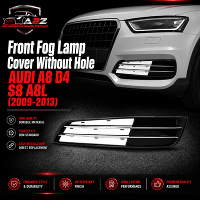 Front Fog Lamp Cover Without Hole Left 4H0807679K Right 4H0807680M Compatible With AUDI A8 D4 (4H2 4HL) | A8 / S8 | A8L Fog No.61 (2009-13) Tag No.61