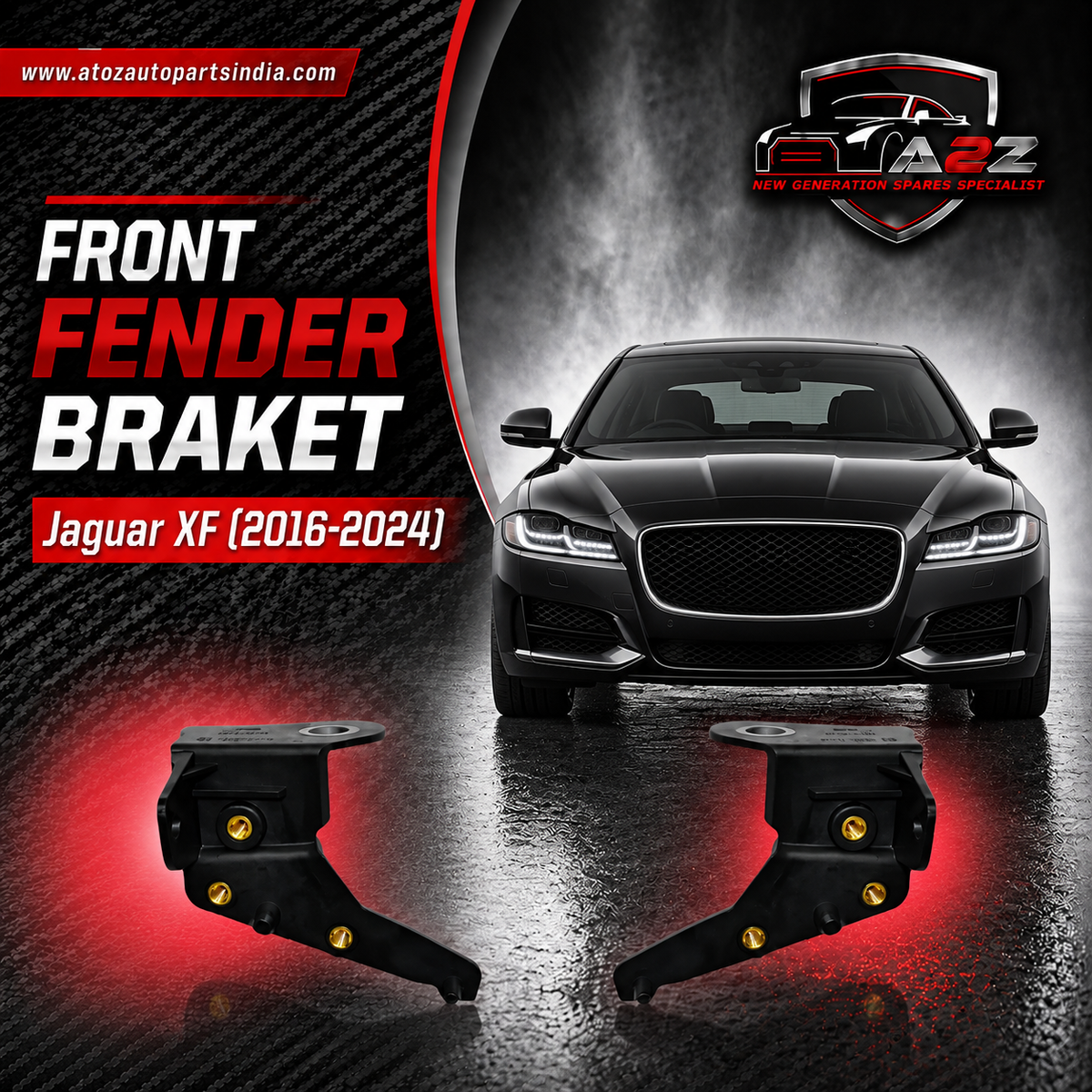 Front Fender Braket Left T2H1316 & Right T2H1315 Compatible With Jaguar XF (2016-2024) Tag No.3009