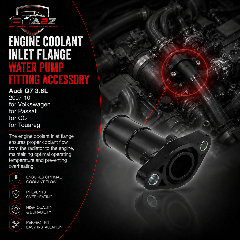 Engine Coolant Inlet Flange Water Pump Fitting Accessory 03H121145A Compatible With Audi Q7 3.6L 2007 2008 2009 2010 for Volkswagen for Passat for CC for Touareg