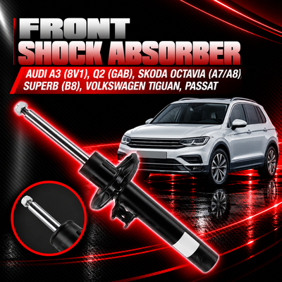 Front Shock Absorber 5Q0413031ES 5Q0413031AJ 5Q0413031ER Compatible With AUDI A3 8V1 Q2 GAB Skoda Octavia (A7/A8), Superb (B8) Volkswagen Tiguan Passat