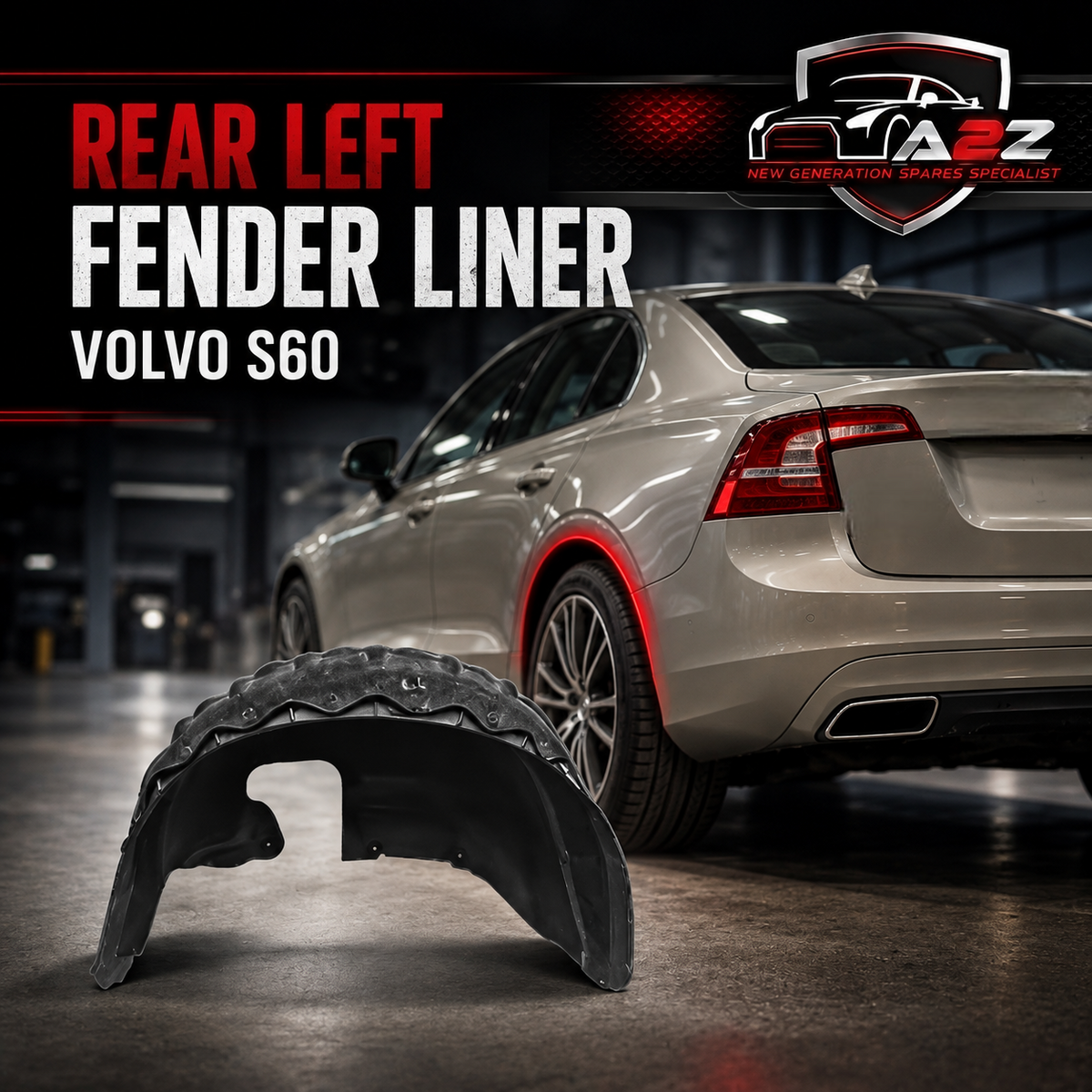 Rear Left Fender Liner 31333252 Compatible With VOLVO S60 Tag-FEV-07