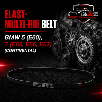 Elast Multi Rib Belt 4PK850 ELAST 11287631826 Compatible With BMW 5 (E60), 7 (E65, E66, E67) (CONTINENTAL)