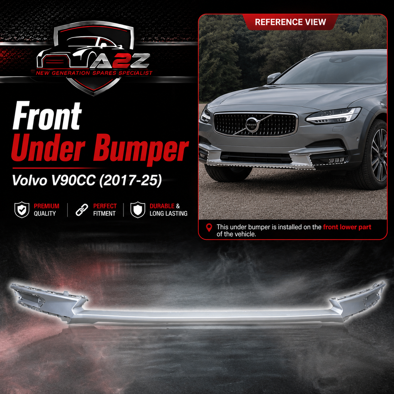 Front Under Bumper 32227207 Compatible With Volvo V90CC (2017-25)