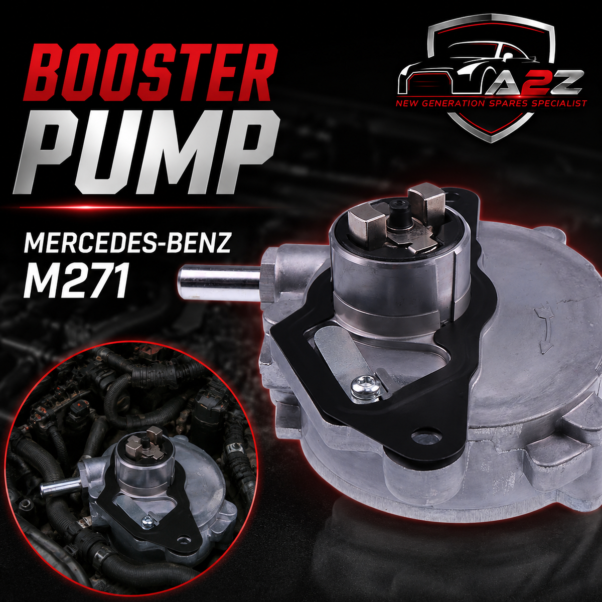Brake Vacuum Pump 2712301665 Compatible With Mercedes Benz M271