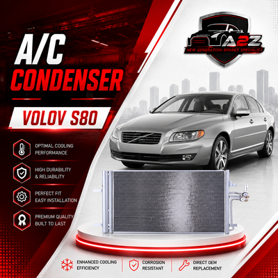 A/C Condenser 30794544 Compatible With Volov S80