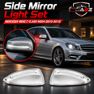 Side Mirror Light Set (Blinker) Left 2048200721 & Right 2048200821 Compatible With MERCEDES-BENZ C-CLASS W204 (2010-2013) Tag No.108