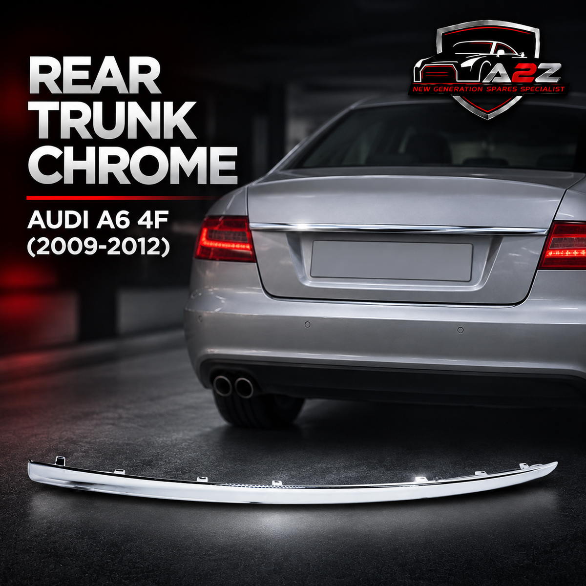 Rear Trunk Chrome 4F5807443A  Compatible With Audi A6 4F (2009-2012) Tag No.159