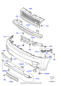 Front Bumper Bracket Right LR015103 & Left LR015104 Compatible With Land Rover Range Rover Vogue - L322 (2009-2012) Tag No.3302