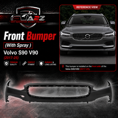 Front Bumper With Spray 39844277 39791099 Compatible With Volvo S90 V90 (2017-25)