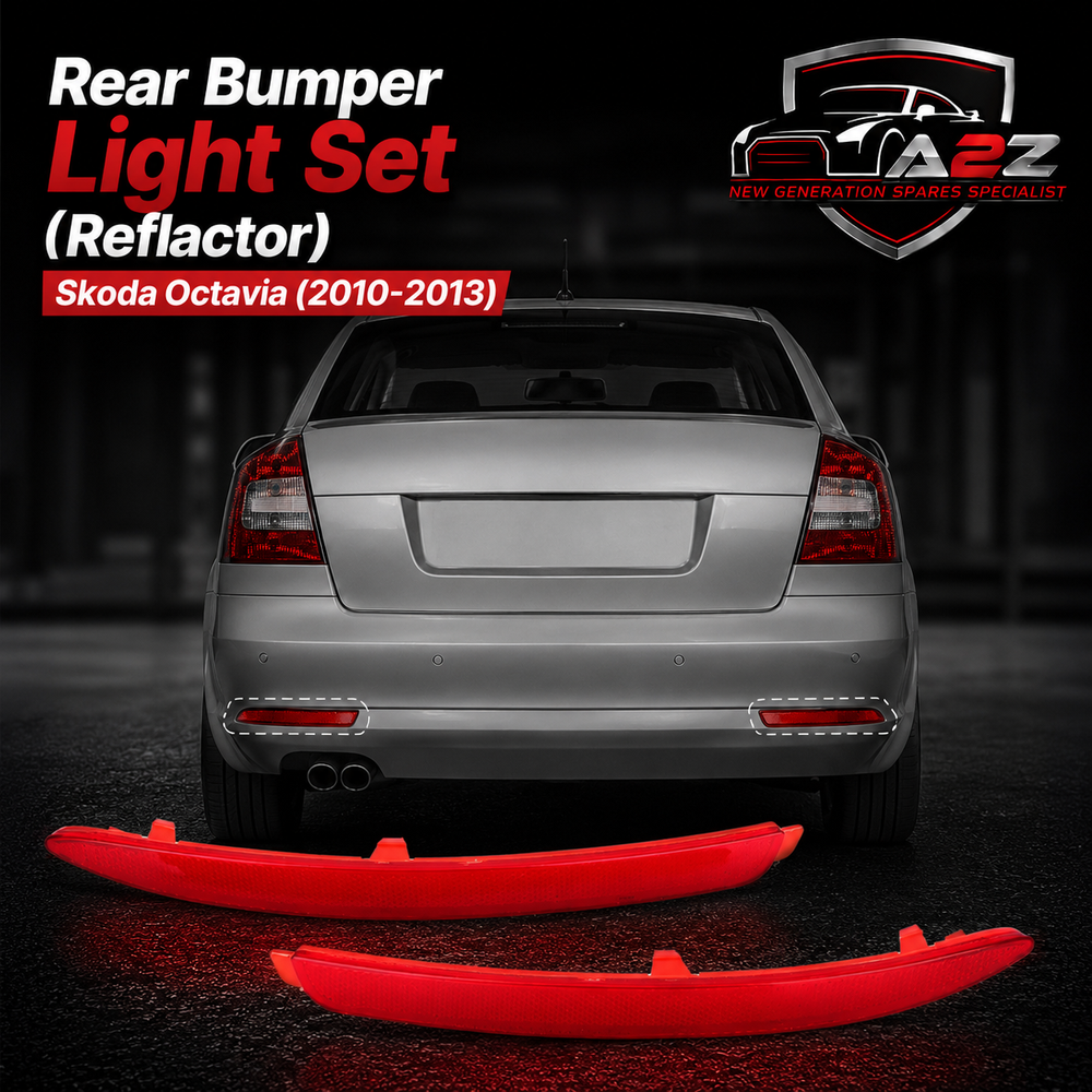 Rear Bumper Light Set (Reflactor) Left 1Z0945105 & Right 1Z0945106 Compatible With Skoda Octavia (2010-2013) Tag No.181