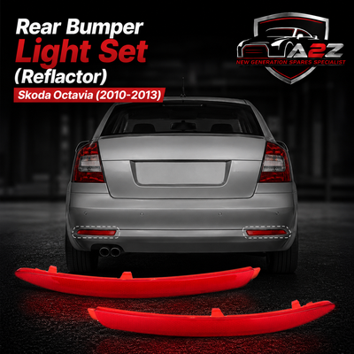 Rear Bumper Light Set (Reflactor) Left 1Z0945105 & Right 1Z0945106 Compatible With Skoda Octavia (2010-2013) Tag No.181