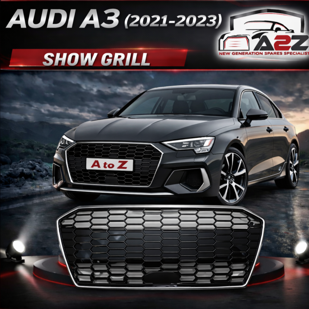 Show Grill  Compatible With Audi A3(2021-23) Original Black Chrome Tag No.101