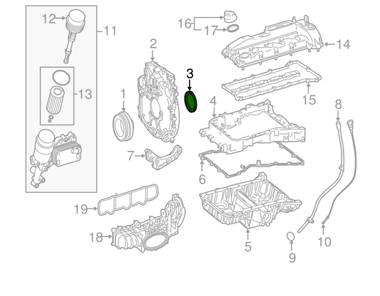 Engine Cylinder Crankshaft Seal Ring 588.620 6519970046 Compatible With MERCEDES-BENZ GLE (W166) M-CLASS (W166)