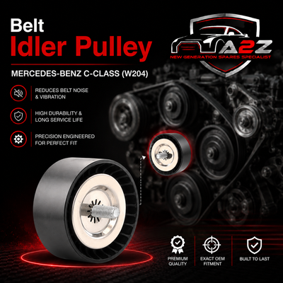 Belt Idler Pulley 6512000370 A6512000370 A6512001570 Compatible with MERCEDES-BENZ C-CLASS (W204) & C-CLASS Coupe (C204) & CLS (C218) Tg no : 13