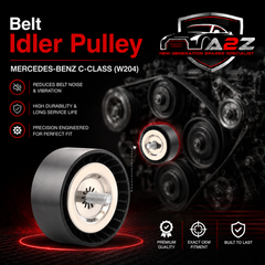Belt Idler Pulley 6512000370 A6512000370 A6512001570 Compatible with MERCEDES-BENZ C-CLASS (W204) & C-CLASS Coupe (C204) & CLS (C218) Tg no : 13