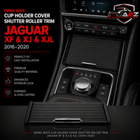 Black Central Console Drink Water Cup Holder Cover Shutter Roller Trim T2H3071-1 Compatible With JAGUAR XF & XJ & XJL