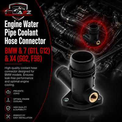 Engine Water Pipe Coolant Hose Connector 11118619408 8619408 Compatible With BMW & 7 (G11, G12) & X4 (G02, F98) Tag No.105