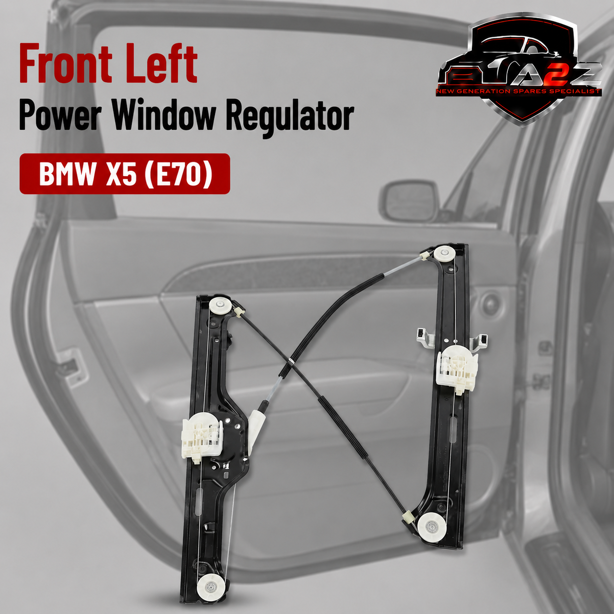 Front Left Power Window Regulator 51337166379 Compatible with BMW X5 (E70)