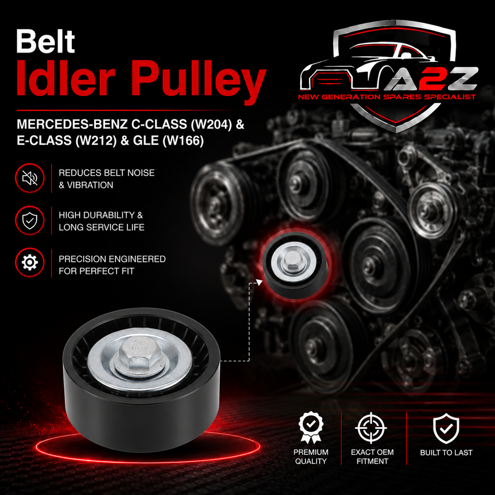 Belt Idler Pulley 6512000270 6512000770 6512000670 Compatible with MERCEDES-BENZ C-CLASS (W204) & E-CLASS (W212) & GLE (W166) Tag no : 20