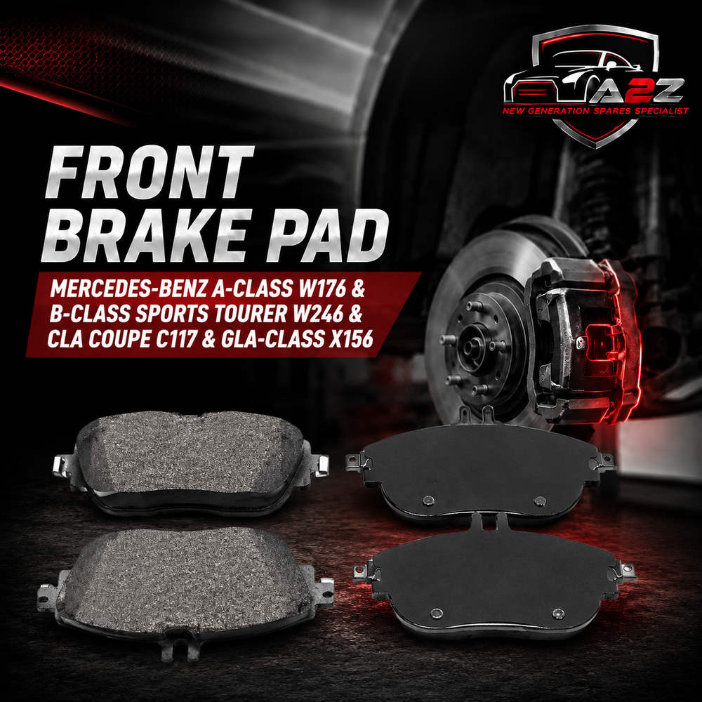 Front Brake Pad A0084200620 2486901 P050093 Compatible With MERCEDES-BENZ A-CLASS W176 &  B-CLASS Sports Tourer W246 & CLA Coupe C117 & GLA-CLASS X156