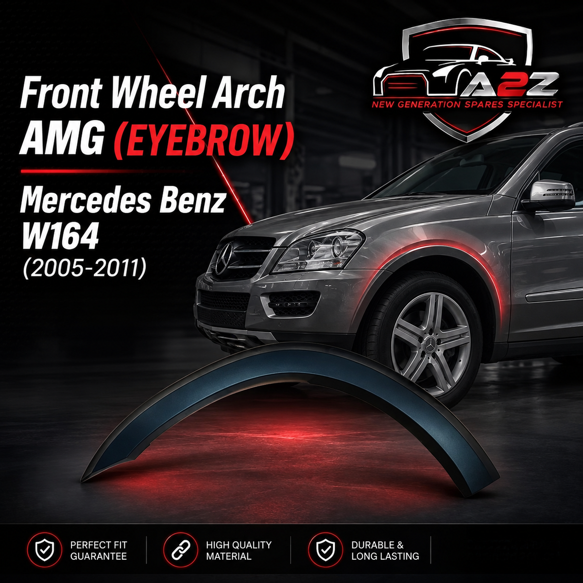 Front Wheel Arch AMG ( EYEBROW ) 1648846022 Compatible With Mercedes Benz GL W164