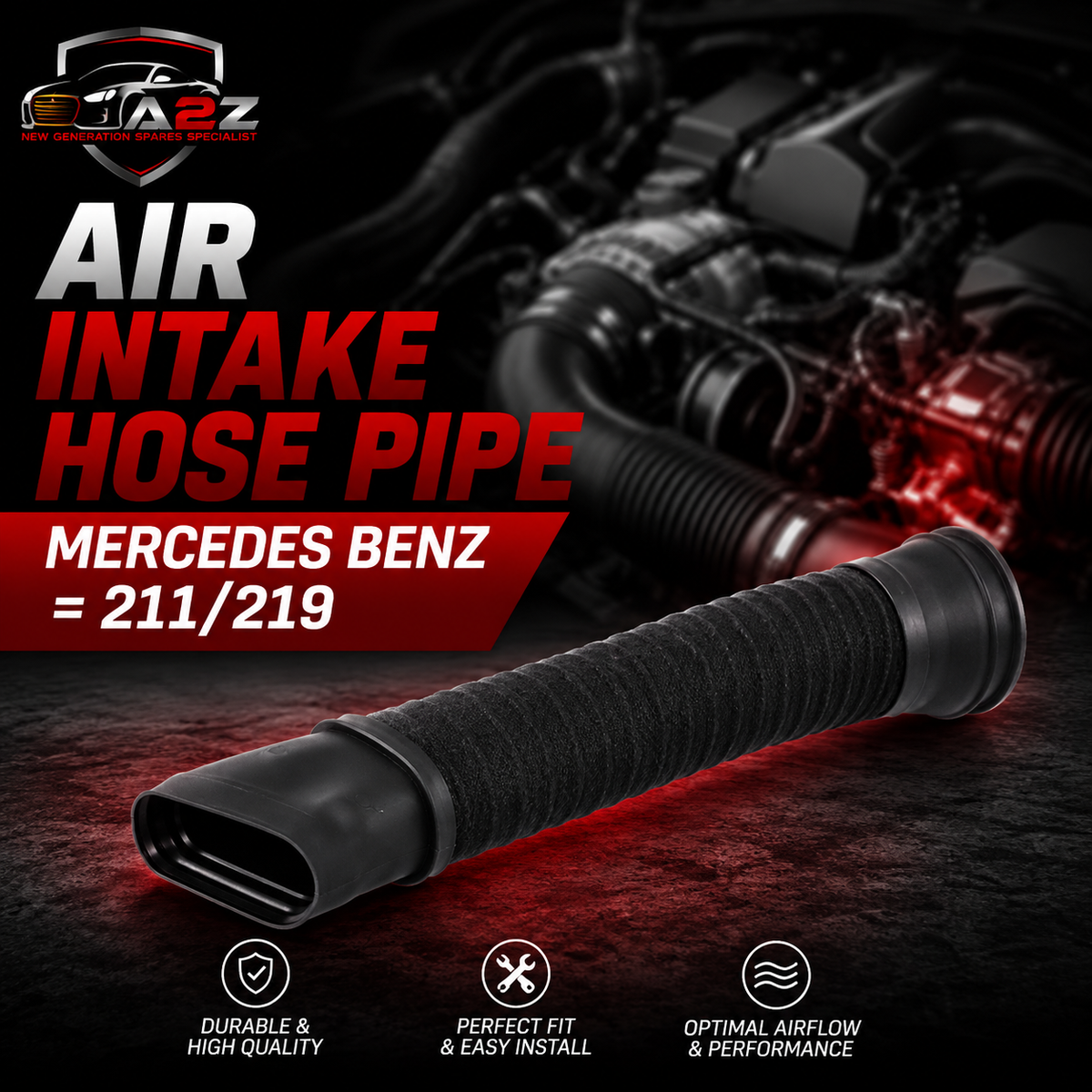Air Intake Hose Pipe 2720900082 2720940211 Compatible With Mercedes Benz = W211/219 Tag No.549