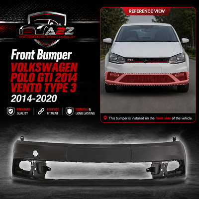 Front Bumper 6RG807221E Compatible With VOLKSWAGEN POLO GTI 2014 VENTO TYPE 3 2014-2020