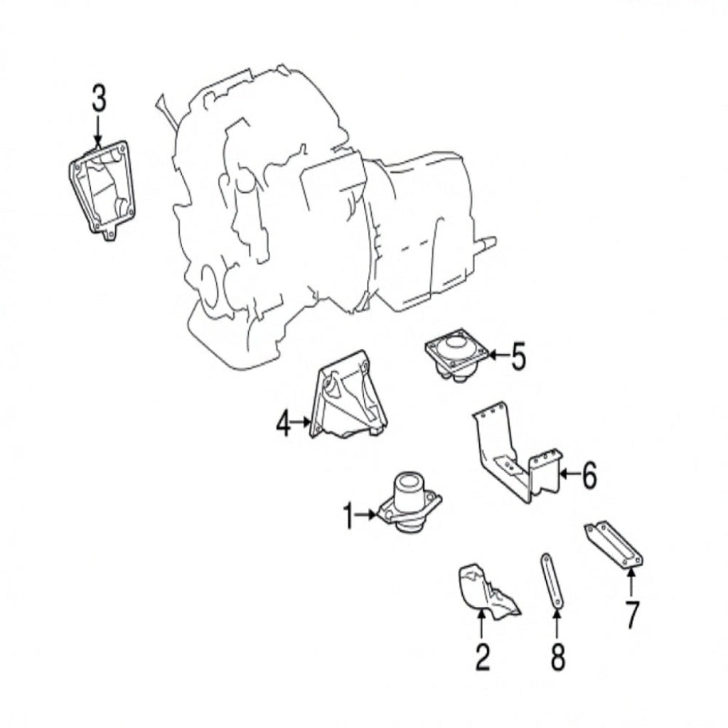 Rear Gearbox Transmission Mount 2512401818 Compatible With MERCEDES-BENZ M-CLASS W164