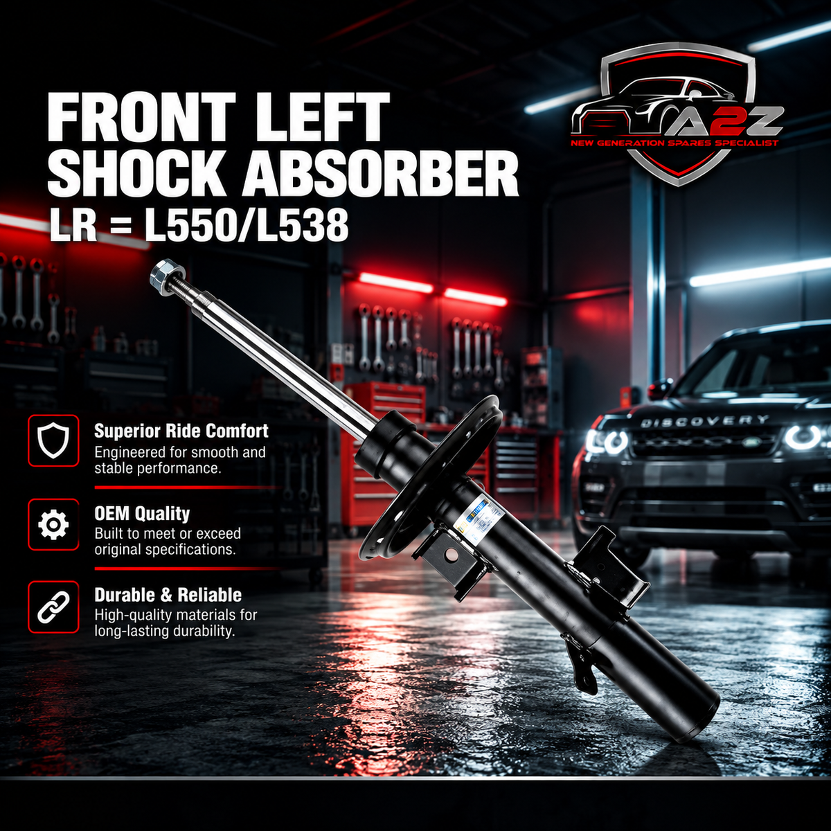 Front Left Shock Absorber LR060807 Compatible With LR = L550/L538