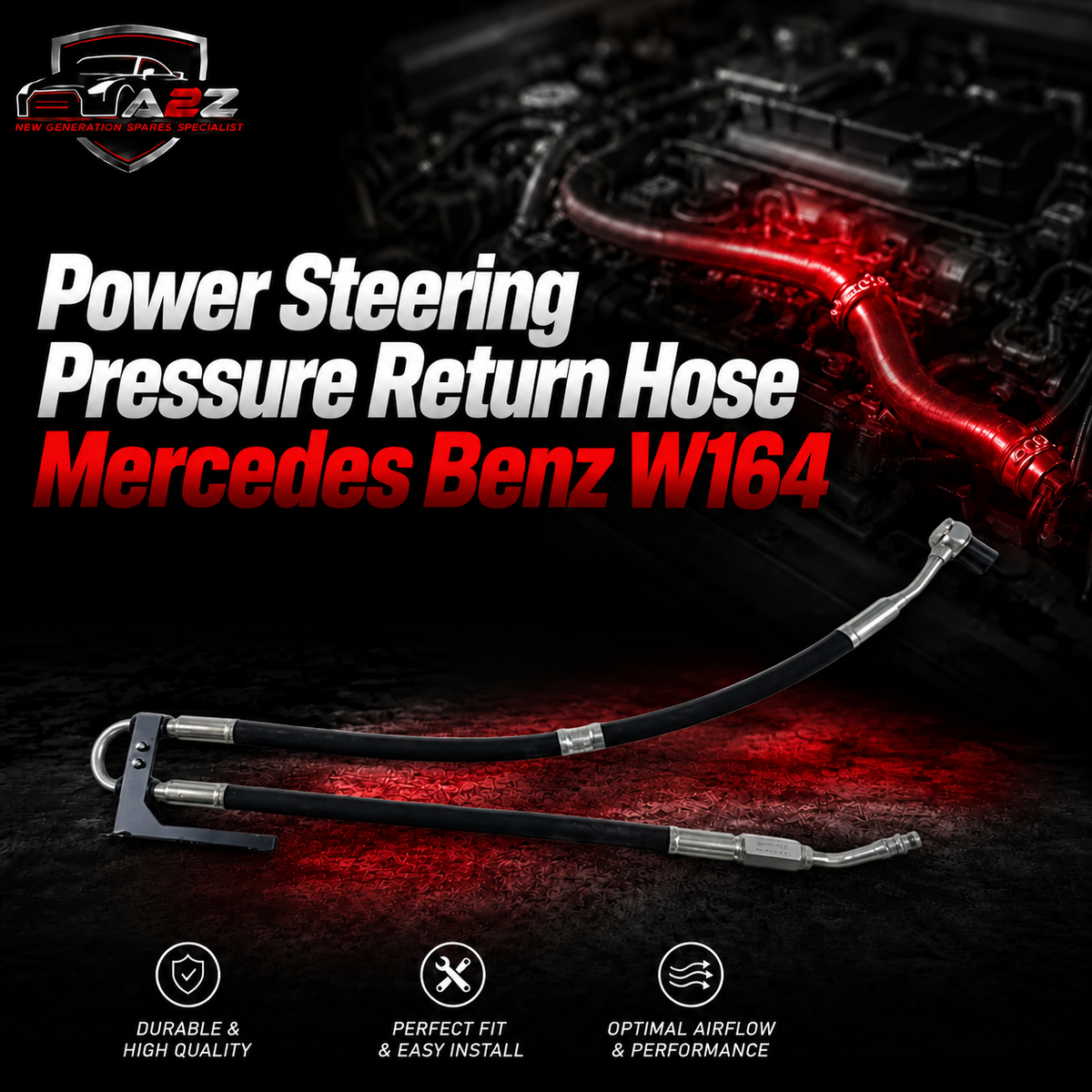 Power Steering Pressure Return Hose 1644600024 1644600124 1644600224 1644600524 1644601224 1644601324 1644602224 1644603324 Compatible With Mercedes Benz W164