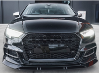 RS3 Full Black Honeycomb Show Grill Compatible With Audi = A3 (2017-20) Tag No.99