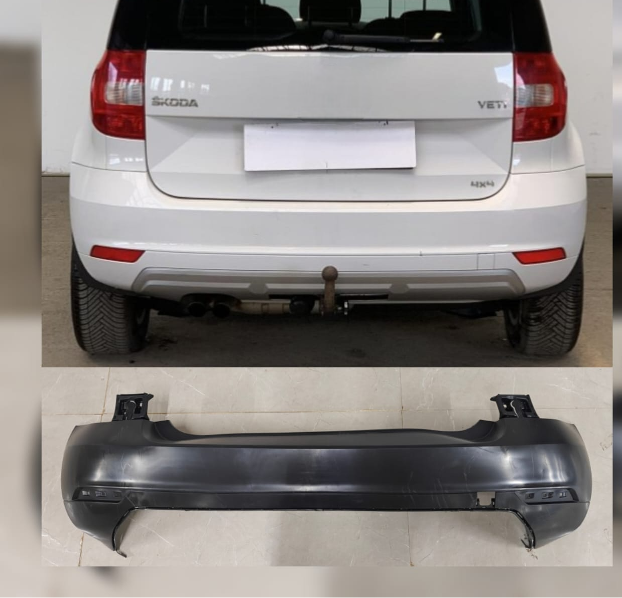 Complete Rear Bumper 5L6807421D Compatible With Skoda Yeti (2014-2017) Tag No.701